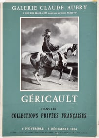 Theodore Gericault, Galerie Claude Aubry Exhibition, Poster