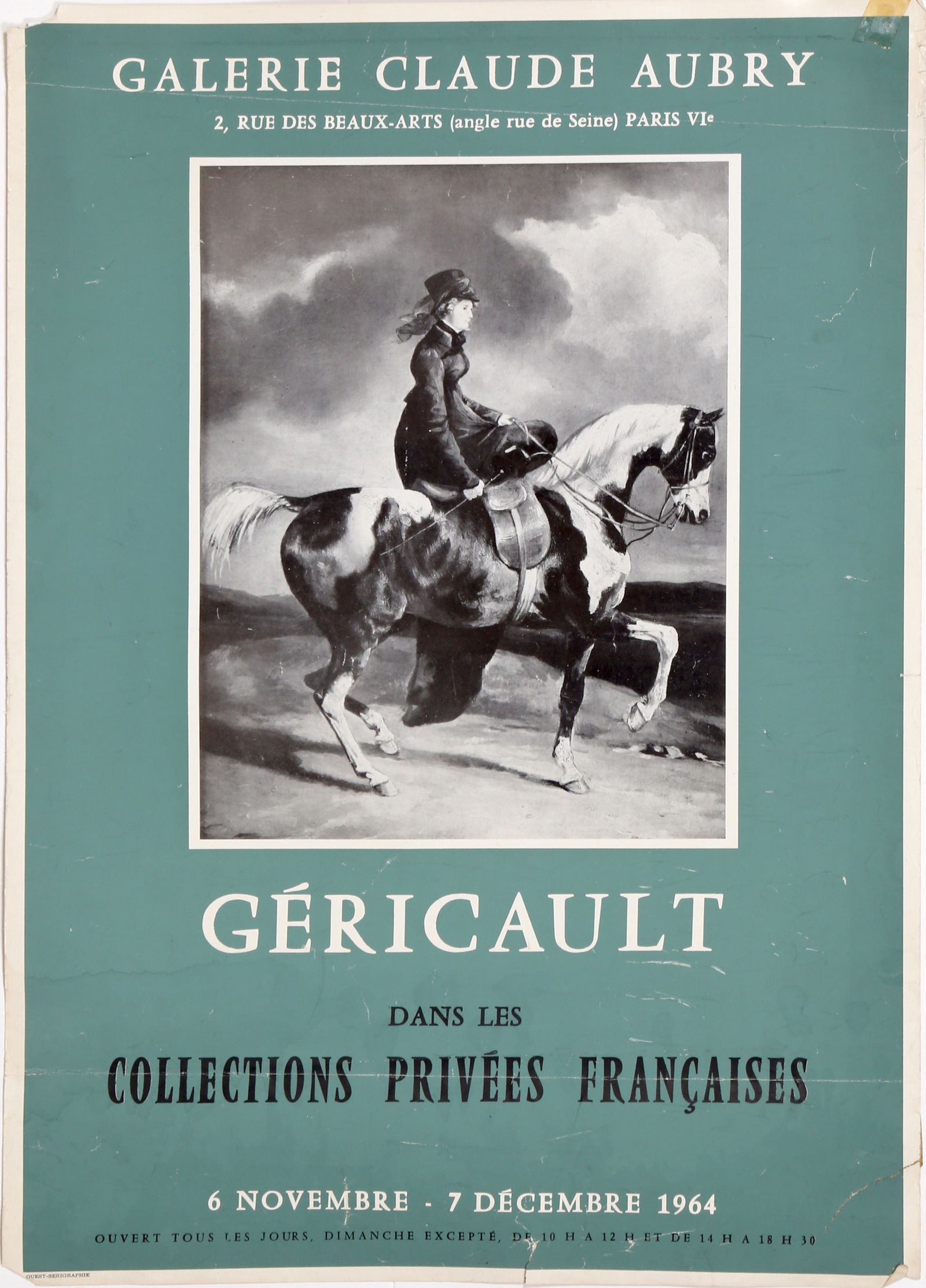 Theodore Gericault, Galerie Claude Aubry Exhibition, Poster (1 of 1)