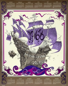 James Michaelson, Tall Ship (Purple), Calendar Poster