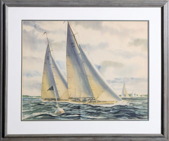 John Rogers, Untitled - Two Sailboats, Poster