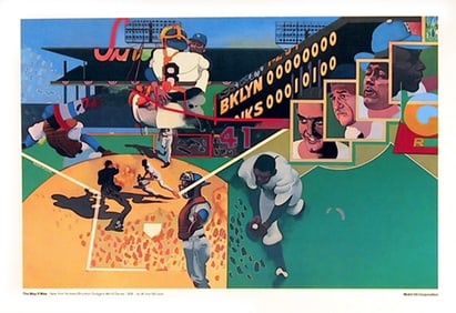Wilson McLean, NY Yankees/Brooklyn Dodgers World series 1956, Lithograph Poster