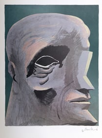 Horst Antes, Stone Head, Offset Lithograph
