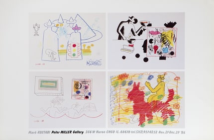 Mark Kostabi, Exhibition Poster: Peter Miller Gallery, Poster