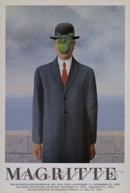 Rene Magritte, The Son of Man, Poster on foamcore