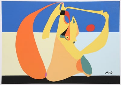 After Joan Miro, Bather, Screenprint Poster