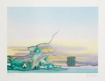Hans-Georg Rauch, Destroyed Landscape, Offset Lithograph