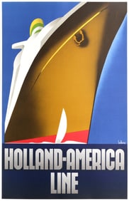 After Willem Ten Broek, Holland America Line, Reproduction Poster