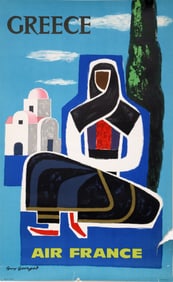 Guy Georget, Greece - Air France, Travel Poster