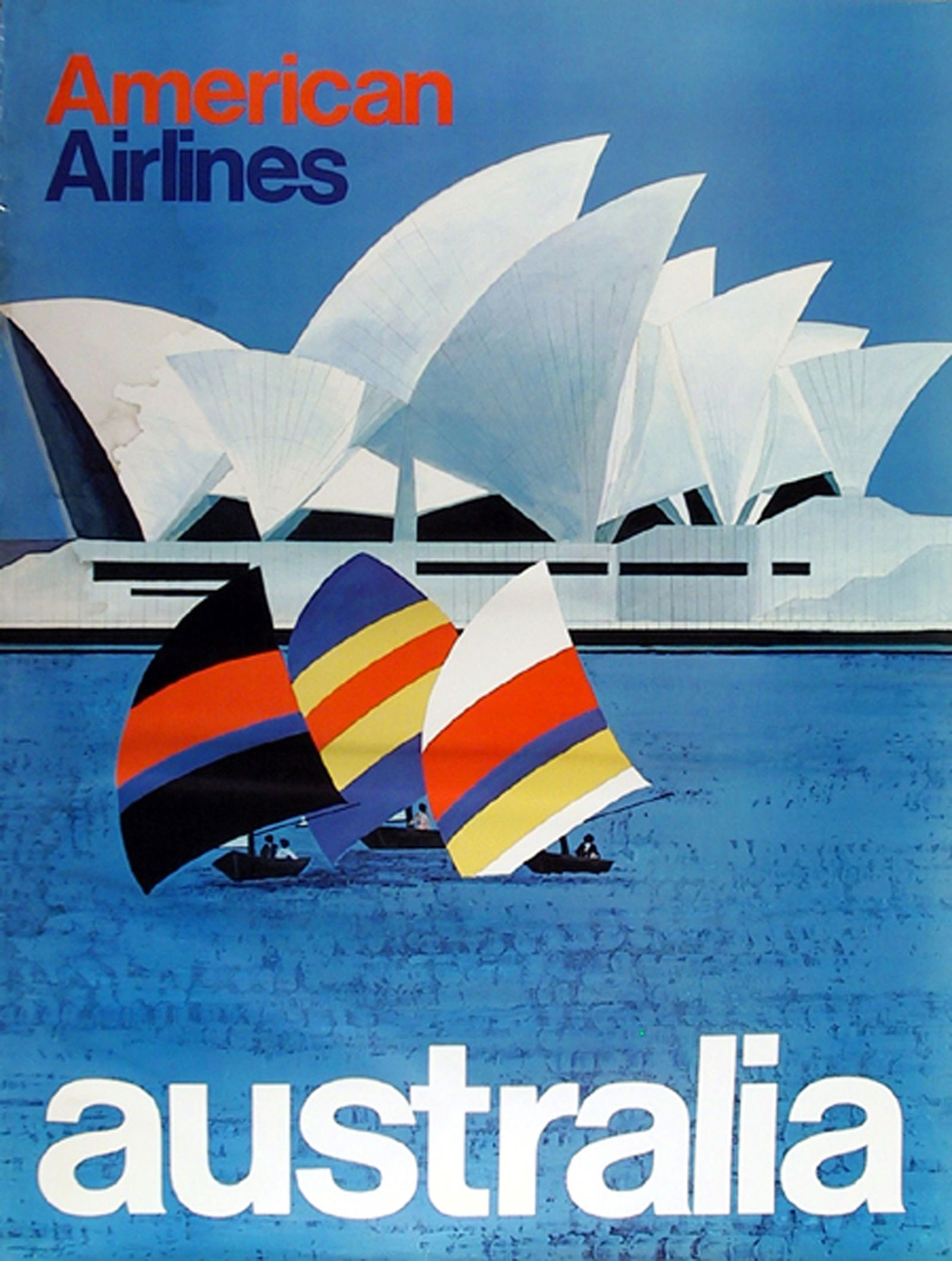Travel Poster, American Airlines - Australia (Sydney Opera House), Travel Poster (1 of 1)