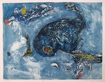 Yehuda Jordan (aka Yordan), Aquarium, Carborundum Etching