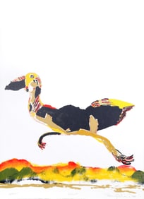 Benny Andrews, Moving On, Lithograph on BFK Rives