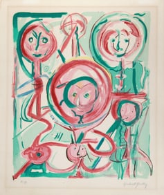 Herbert Gentry, Untitled (Red and Green), Lithograph