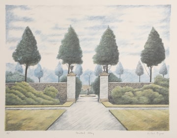 Arthur Byrne, Newstead Abbey, Lithograph