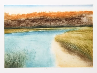 Harvey Kidder, Salt Marsh, Etching with Aquatint