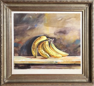 Ed Ahlstrom, Bananas, Watercolor on Paper