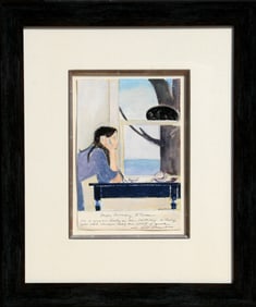 Will Barnet, Spirit of Youth, Watercolor and Pastel on Paper