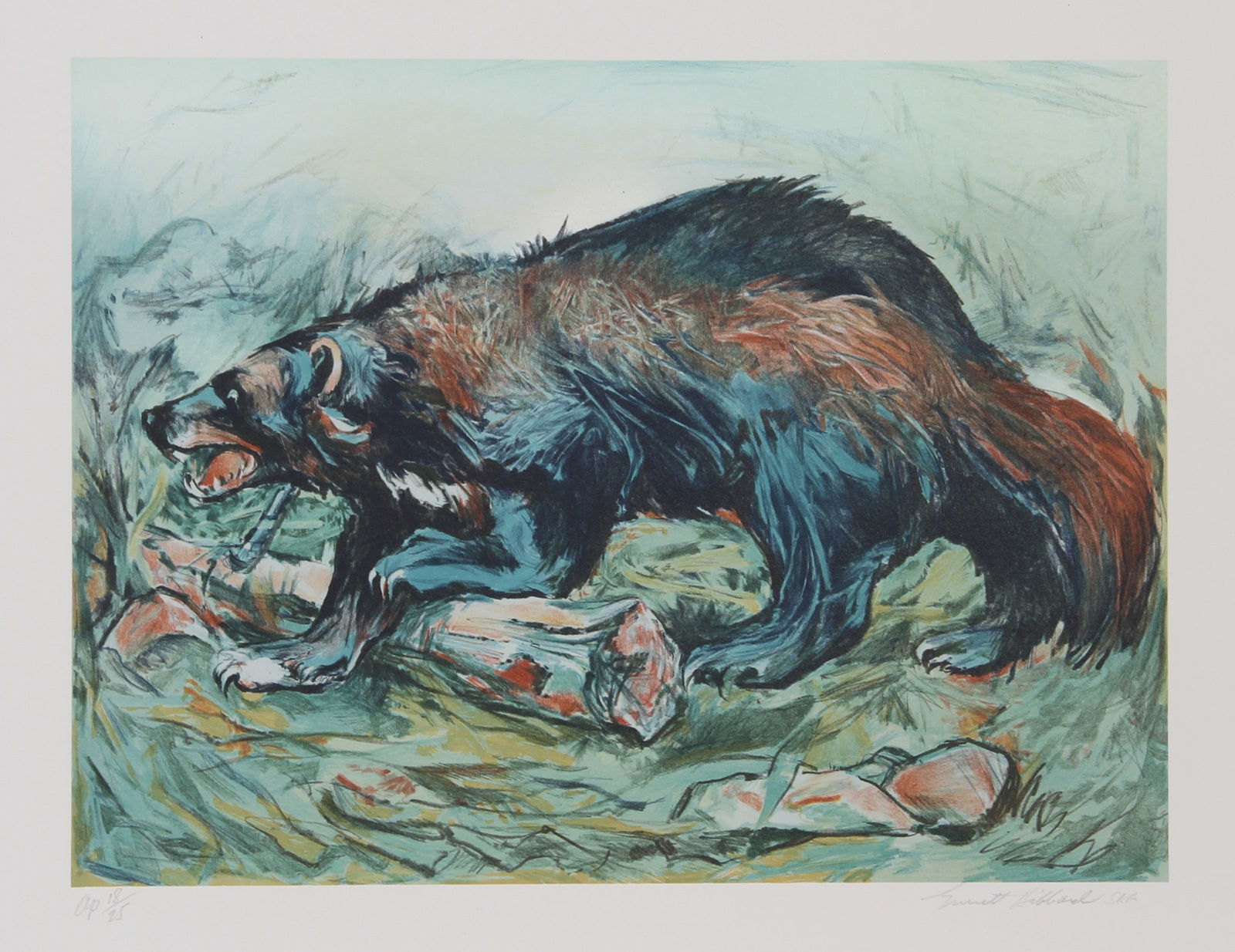 Everett E. Hibbard, Wolverine, Lithograph (1 of 3)