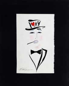 Erik Freyman, I Love New York, Ink wash and pastel on paper