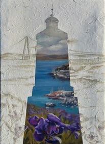 Semine Hazar, Lighthouse, Oil on Canvas