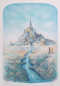 Rolf Rafflewski, Mont Saint-Michel, Lithograph