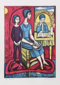 Irving Amen, Family, Lithograph