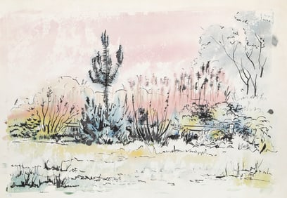 Eve Nethercott, Salt Marsh (P6.29), Ink and Watercolor on Paper