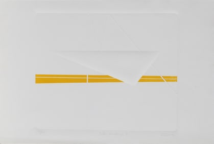 Yigal Zemer, Yellow Landscape III, Intaglio