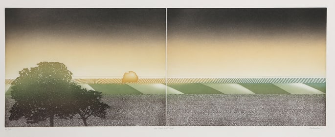 Jean Solombre, Ma Terre Cultivee, Etching with Aquatint on Arches