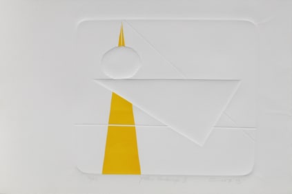 Yigal Zemer, Yellow Landscape VI, Intaglio