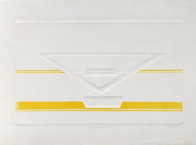 Yigal Zemer, Yellow Landscape II, Intaglio