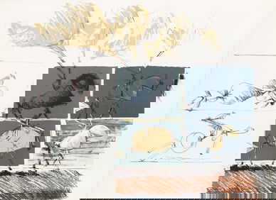 Dimitri Petrov, Horse Study, Lithograph