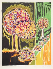 Gloria Vanderbilt, Indian Summer, Screenprint
