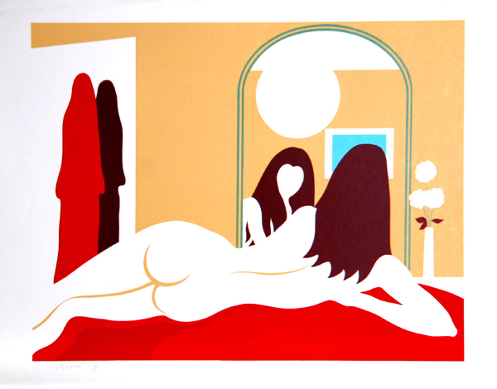 Michael Young, Mirror, Screenprint: Artist: Michael Young Title: Mirror Year: Circa 1978 Medium: Screenprint, Signed in pencil Edition: AP Size: 25 in. x 31.5 in. (63.5 cm x 80.01 cm)
