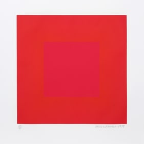 Richard Anuszkiewicz, Summer Suite (Red with Gold IV), Intaglio Etching and Aquatint on Somerset