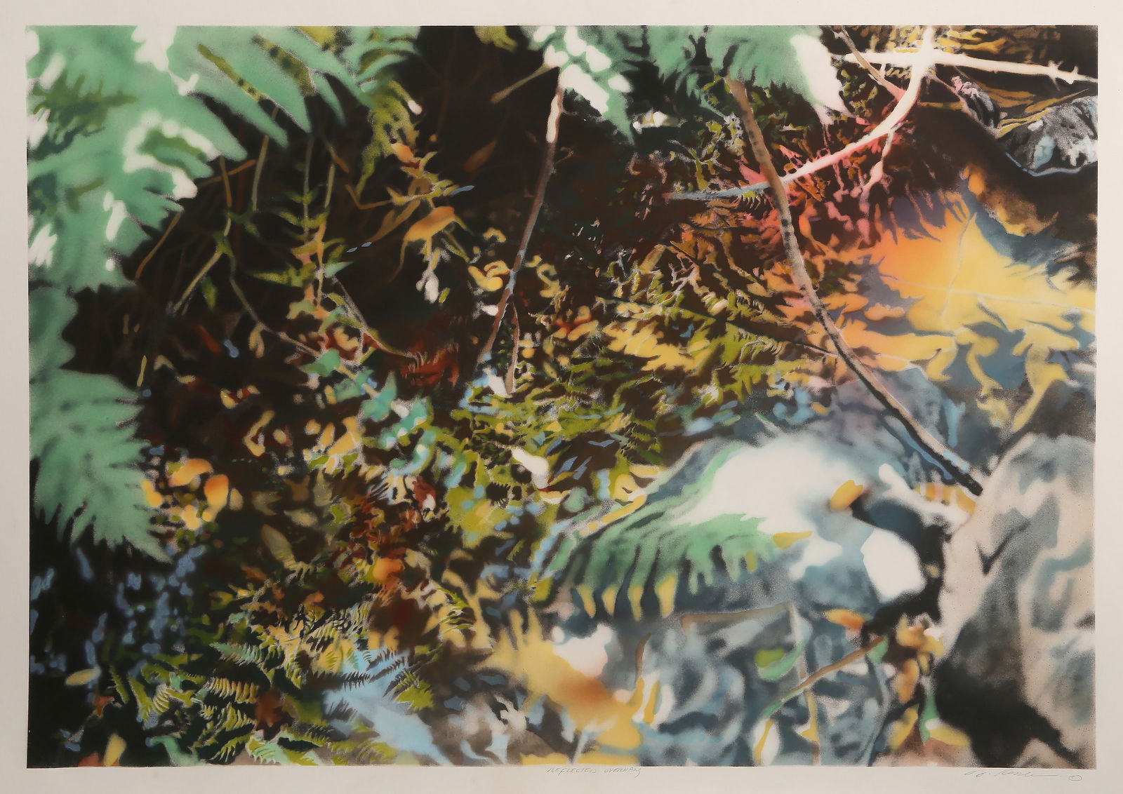 David T. Kessler, Reflected Overhang, Screenprint: Artist: David T. Kessler, American (1950 - ) Title: Reflected Overhang Year: circa 1980 Medium: Screenprint, signed, titled and numbered in pencil Edition: 100 Image Size: 23.5 x 34 inches Size: 27.5