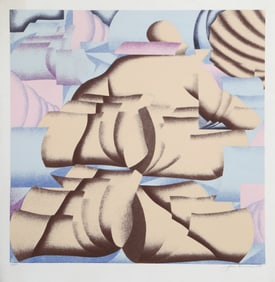 Jack Brusca, Fallen Columns, Screenprint