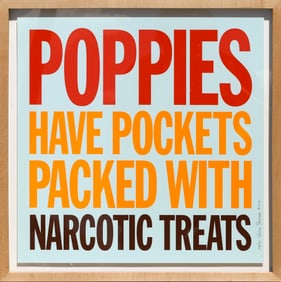 John Giorno, Poppies Have Pockets Packed With Narcotic Treats, Screenprint