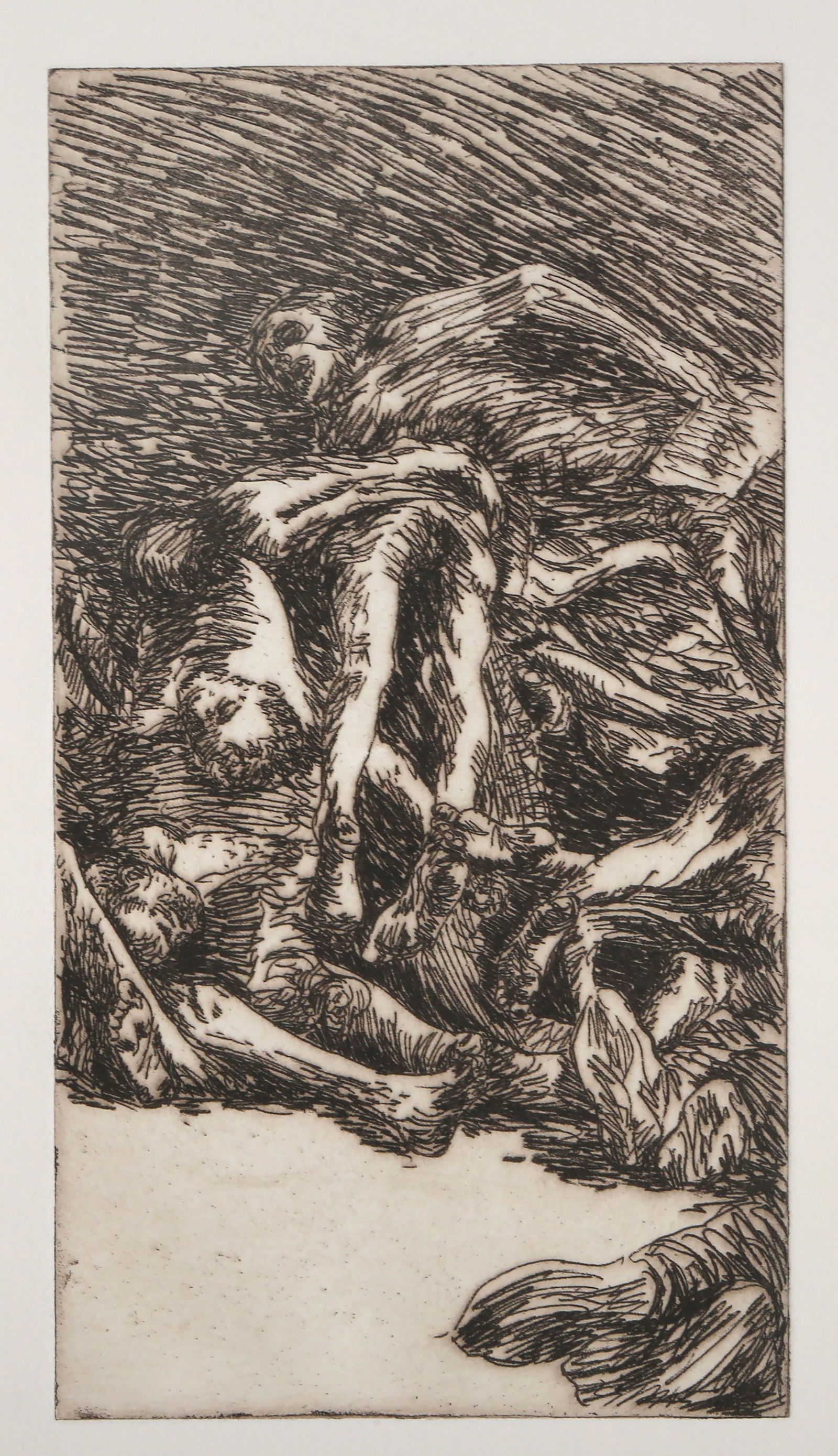Robert Morris, Piles of Bodies Light, Etching with Aquatint on Arches: Artist: Robert Morris, American (1931 - 2018) Title: Piles of Bodies Light Portfolio: Continuities Year: 1988 Medium: Etching with Aquatint on Arches, signed, numbered and dated in pencil Edition: Tri
