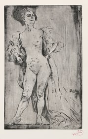 Frantisek Kupka, Femme Debout II, Etching on Pur Fil du Marais