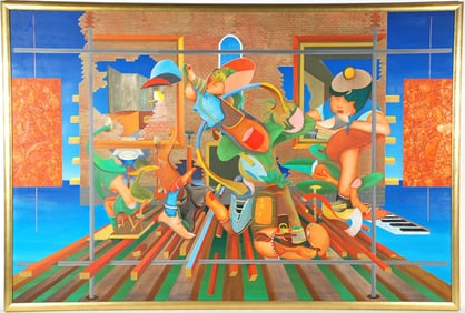 Georges Henrik Maryan (aka Frama), La Musicale Sentiment, Oil on Canvas