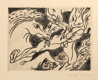 Andre Masson, Diomede, Etching