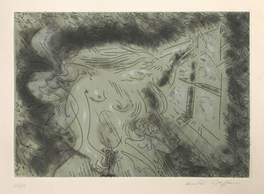 Andre Masson, Le Mort, Etching and Aquatint
