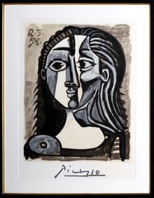 After Pablo Picasso, Tete de Femme, Lithograph