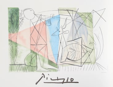 After Pablo Picasso, Joueur de Flute et Gazelle, Lithograph