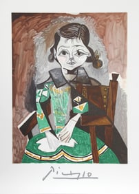 After Pablo Picasso, Petite Fille a la Robe Verte (Paloma Picasso), Lithograph