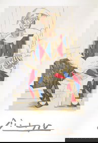 After Pablo Picasso, Arlequin a la Guitare, Lithograph