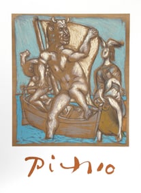 After Pablo Picasso, Femme et Minotaure, Lithograph