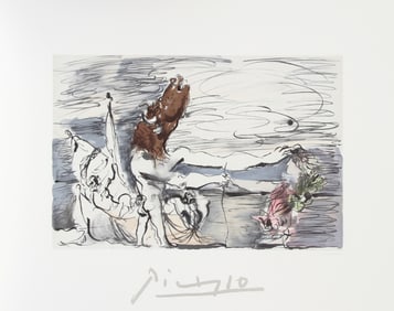 After Pablo Picasso, Minotaure aveugle Conduit par une Petite Fille, Lithograph