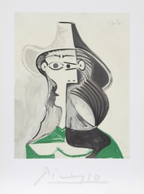After Pablo Picasso, Femme au Chapeau, Lithograph