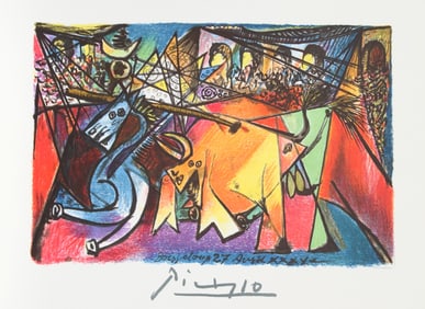 After Pablo Picasso, Course de Taureaux, Lithograph